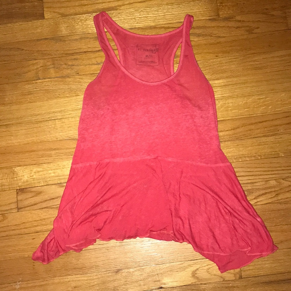 free people "we the free" pink ruffle tank size M